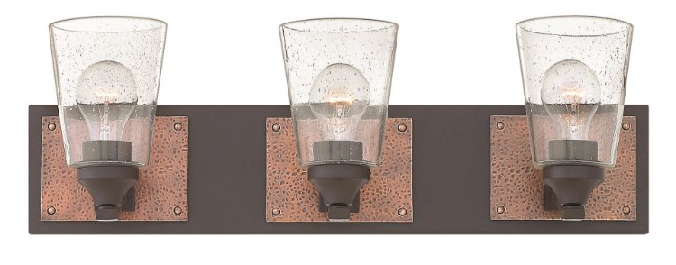 Foto para 100w Bath Jackson MED Clear Seedy Buckeye Bronze Bath Three Light