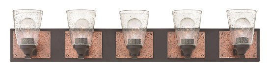 Foto para 100w Bath Jackson MED Clear Seedy Buckeye Bronze Bath Five Light