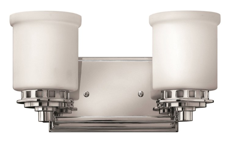 Foto para 100w Bath Ashley MED Etched Opal Chrome Bath Two Light