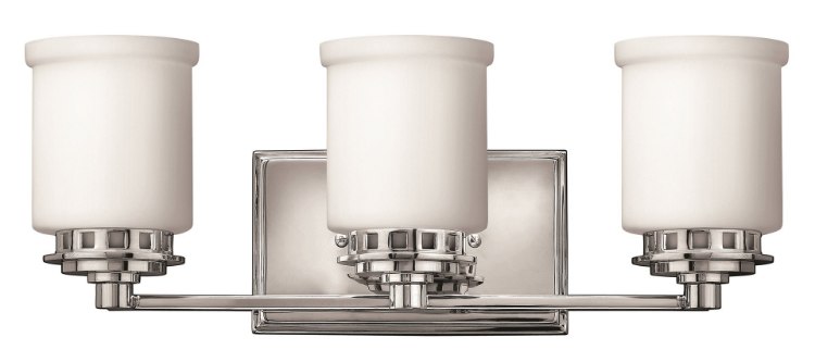 Foto para 100w Bath Ashley MED Etched Opal Chrome Bath Three Light