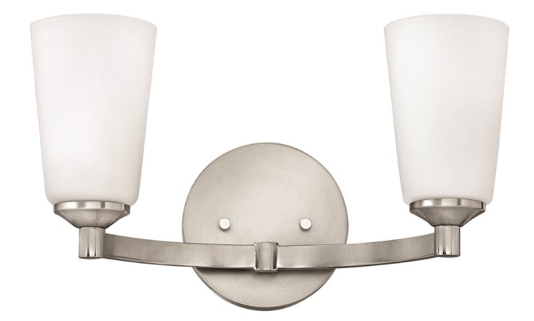 Foto para 117w Bath Sadie INCAN. LED MED Etched Opal Brushed Nickel Bath Two Light