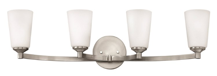 Foto para 117w Bath Sadie INCAN. LED MED Etched Opal Brushed Nickel Bath Four Light