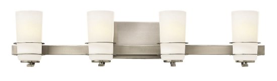 Foto para 100w Bath Adele MED Etched Opal Brushed Nickel Bath Four Light