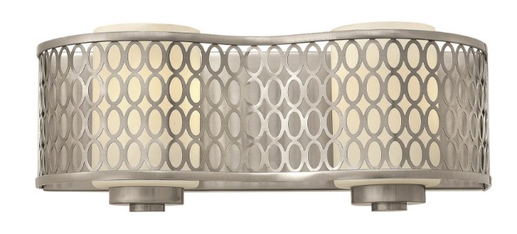 Foto para 100w Bath Jules MED Etched Opal Brushed Nickel Bath Two Light