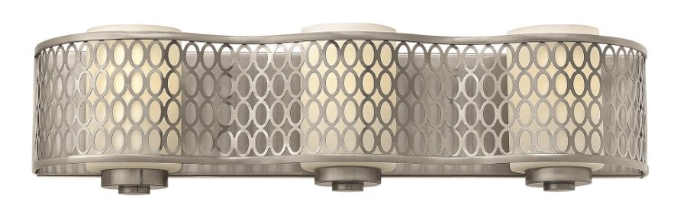 Foto para 100w Bath Jules MED Etched Opal Brushed Nickel Bath Three Light