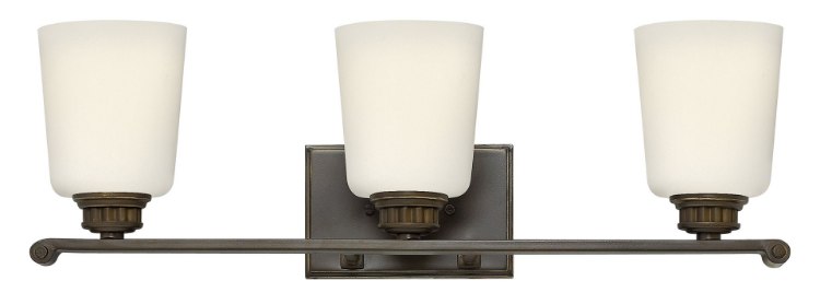 Foto para 100w Bath Annette MED Etched Opal Olde Bronze Bath Three Light