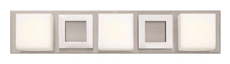 Picture of 60w Bath Mirage G-9 Etched Opal Brushed Nickel Bath Three Light