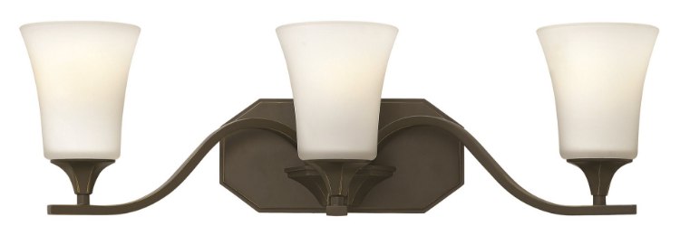 Foto para 100w Bath Brantley MED Etched Opal Olde Bronze Bath Three Light