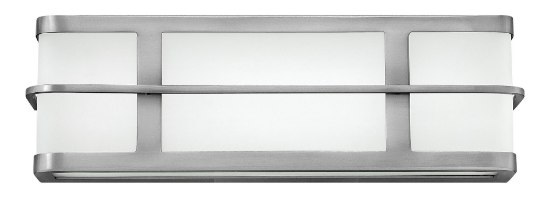 Foto para 15w Bath Fairlane LED Etched White Acrylic Brushed Nickel Bath Two Light