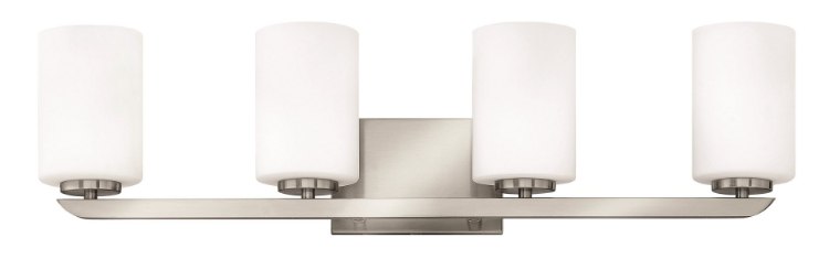 Foto para 117w Bath Kyra INCAN. LED MED Etched Opal Brushed Nickel Bath Four Light
