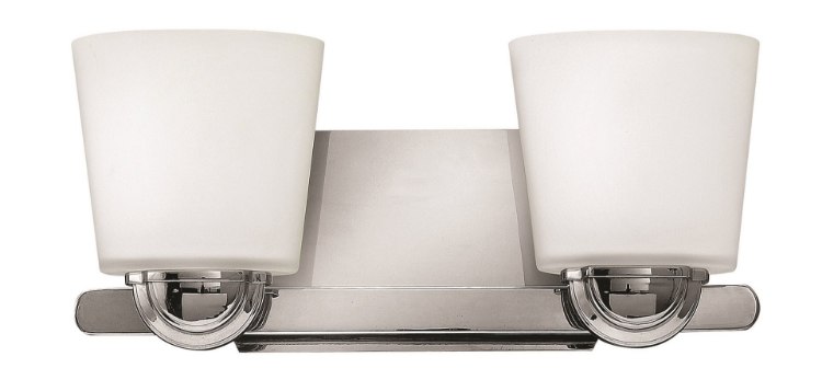 Foto para 100w Bath Kylie MED Etched Opal Chrome Bath Two Light