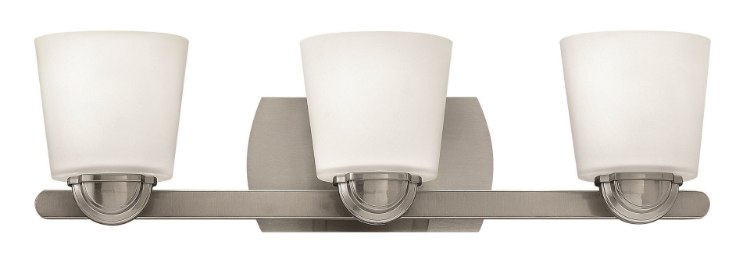 Foto para 100w Bath Kylie MED Etched Opal Brushed Nickel Bath Three Light