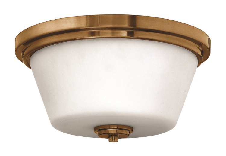 Picture of 60w Foyer Flush Mount MED Etched Opal Brushed Bronze Bath Flush Mount