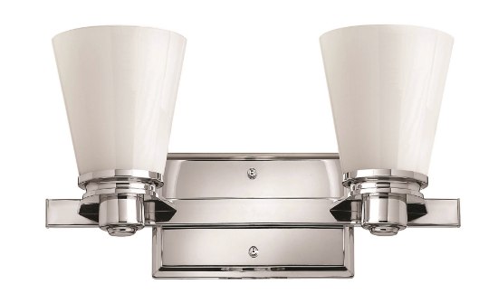 Foto para 15w Bath Avon LED Etched Opal Chrome Bath Two Light