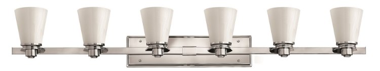 Foto para 100w Bath Avon MED Cased Opal Chrome Bath Six Light