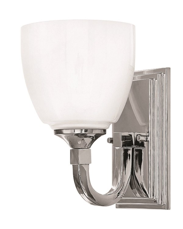 Foto para 117w Bath Faye INCAN. LED MED Cased Opal Chrome Bath Sconce