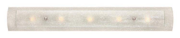 Foto para 6.6w Bath Duet LED Etched Linen and Rain Brushed Nickel Bath Five Light
