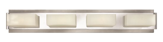 Picture of 60w Bath Domino G-9 Etched Opal Brushed Nickel Bath Four Light