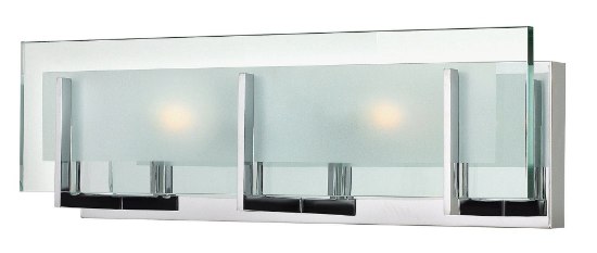 Foto para 7w Bath Latitude LED Clear Beveled Inside-Etched Chrome Bath Two Light