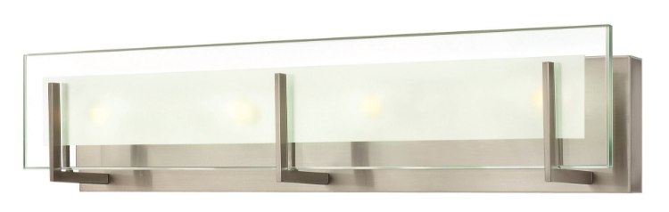 Picture of 60w Bath Latitude G-9 Clear Beveled Inside-Etched Brushed Nickel Bath Four Light