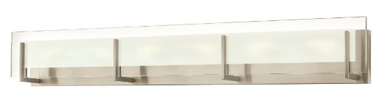 Picture of 60w Bath Latitude G-9 Clear Beveled Inside-Etched Brushed Nickel Bath Six Light