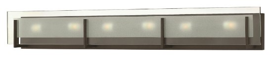 Picture of 60w Bath Latitude G-9 Clear Beveled Inside-Etched Oil Rubbed Bronze Bath Six Light