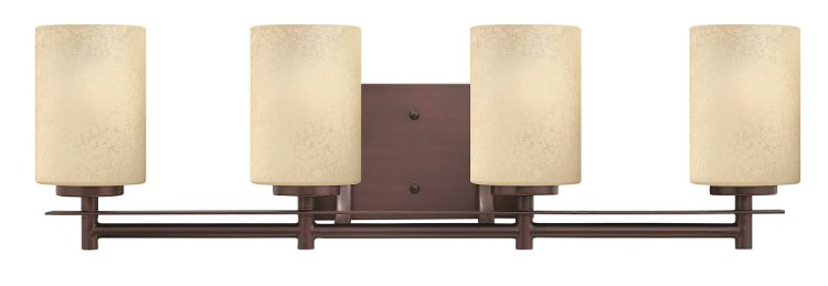 Foto para 100w Bath Stowe MED Antique Light Scavo Metro Copper Bath Four Light