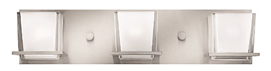 Picture of 60w Bath Lola G-9 1/4" Thick Clear Inside Etched Brushed Nickel Bath Three Light