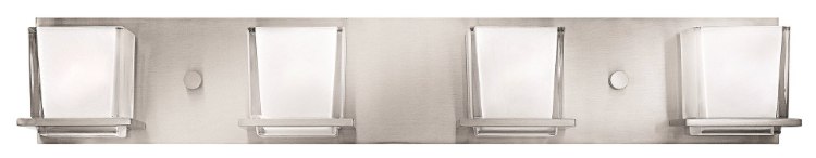 Picture of 60w Bath Lola G-9 1/4" Thick Clear Inside Etched Brushed Nickel Bath Four Light