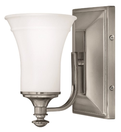 Foto para 100w Bath Alice MED Etched Opal Antique Nickel Bath Sconce