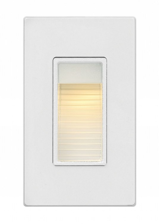 Picture of 4w Landscape Luna LED Satin White Landscape 120v Deck Vertical Step Light