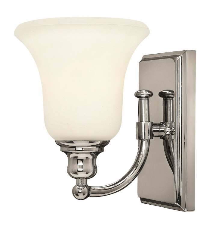 Foto para 100w Bath Colette MED White Etched Chrome Bath Sconce