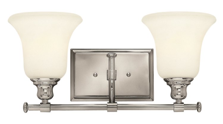 Foto para 100w Bath Colette MED White Etched Chrome Bath Two Light