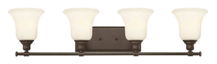 Foto para 100w Bath Colette MED White Etched Oil Rubbed Bronze Bath Four Light