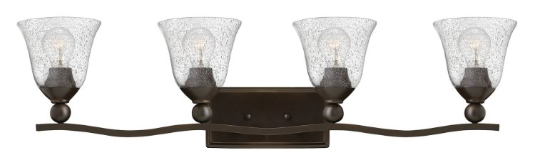 Foto para 100w Bath Bolla MED Clear Seedy Olde Bronze Bath Four Light