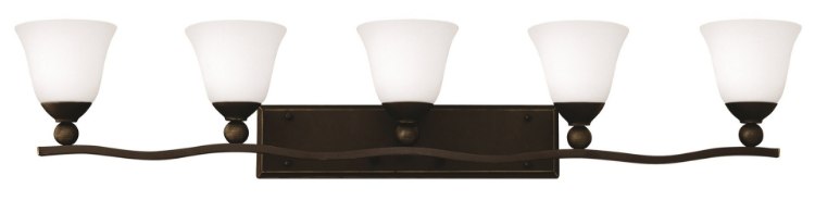 Foto para 100w Bath Bolla MED Etched Opal Olde Bronze Bath Five Light