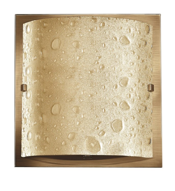 Foto para 75w Bath Daphne MED Amber Etched Bubble Art Brushed Bronze Bath Sconce