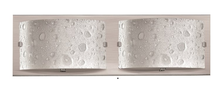 Picture of 60w Bath Daphne G-9 Etched Bubble Art Brushed Nickel Bath Two Light