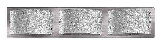 Foto para 7w Bath Daphne LED Etched Bubble Art Brushed Nickel Bath Three Light