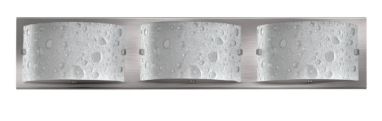 Foto para 7w Bath Daphne LED Etched Bubble Art Brushed Nickel Bath Three Light