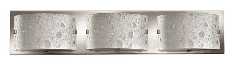 Foto para 7w Bath Daphne LED Etched Bubble Art Chrome Bath Three Light