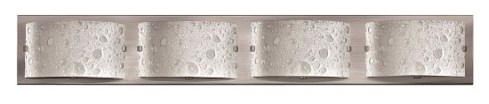 Foto para 7w Bath Daphne LED Etched Bubble Art Brushed Nickel Bath Four Light