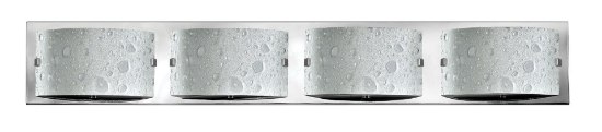 Foto para 7w Bath Daphne LED Etched Bubble Art Chrome Bath Four Light