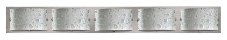 Foto para 7w Bath Daphne LED Etched Bubble Art Brushed Nickel Bath Five Light