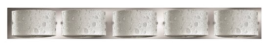 Foto para 7w Bath Daphne LED Etched Bubble Art Chrome Bath Five Light