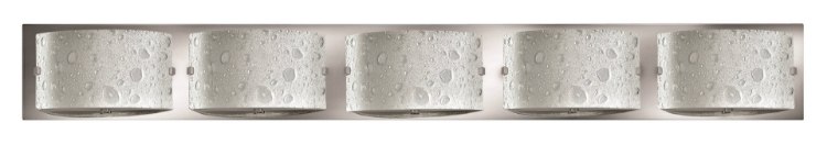 Foto para 7w Bath Daphne LED Etched Bubble Art Chrome Bath Five Light