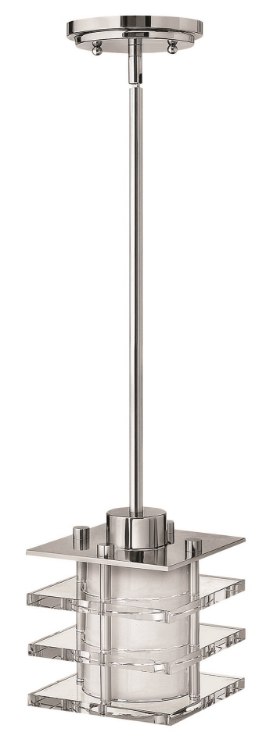 Picture of 100w Mini-Pendant Luxe MED White Etched Opal Polished Chrome*