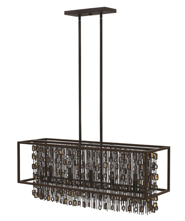 Foto para 60w Chandelier Mercato CAND Anchor Bronze* Stem Hung Linear