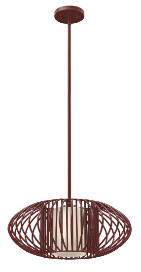 Foto para 100w Mini-Pendant Vibe MED Etched Opal Crimson