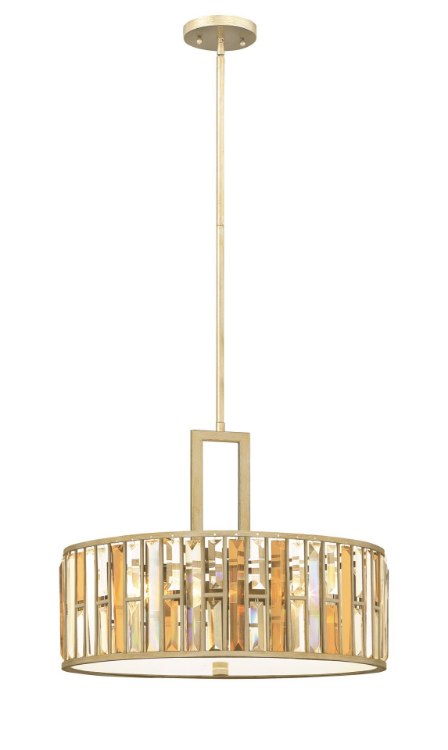 Foto para 100w Foyer Gemma MED Silver Leaf* Inverted Pendant